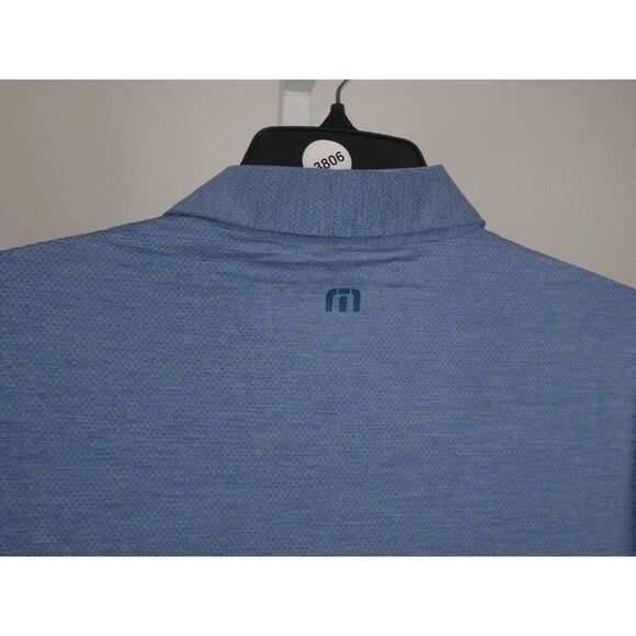 Travis Mathew Men's Heater Pro Chest Stripe Golf Polo Blue S - Picture 6 of 11